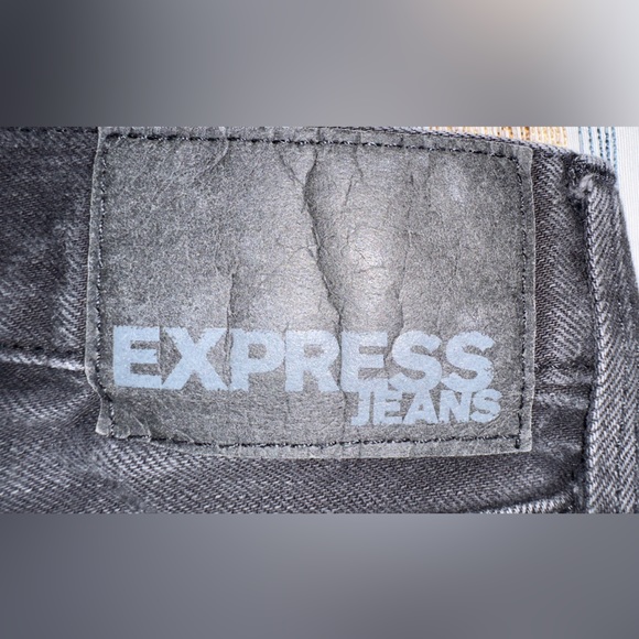 Express Rocco Slim Fit Skinny Leg Dark Gray Jeans Sz 33 x 30 - Picture 7 of 9